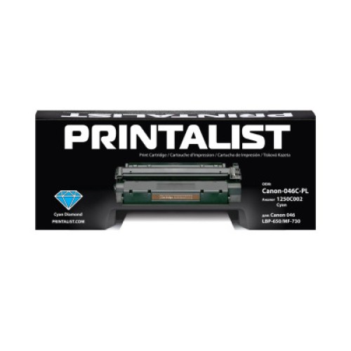 Картридж Printalist Canon 046, LBP-650/MF-730 1249C002 Cyan (Canon-046C-PL)