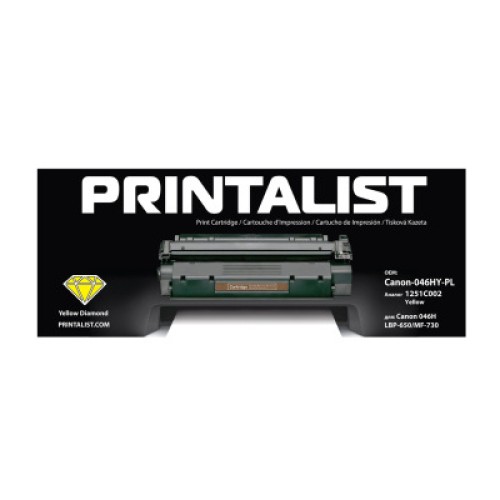Картридж Printalist Canon 046H, LBP-650/MF-730 1251C002 5K Yellow (Canon-046HY-PL)