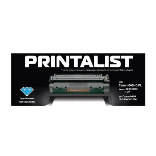 Картридж Printalist Canon 046H, LBP-650/MF-730 1253C002 5K Cyan (Canon-046HC-PL)