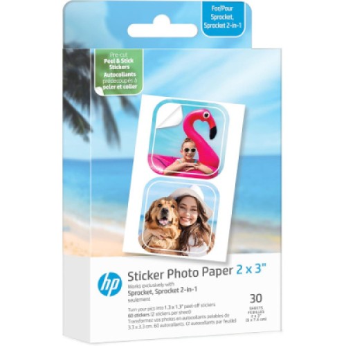 Фотобумага HP Zink 2x3" CutOut Sticker 30sh (60 stickers) glossy (HPIZ2X330C) Фотобумага HP Zink 2x3" CutOut Sticker 30sh (60 stickers) glossy (HPIZ2X330C)