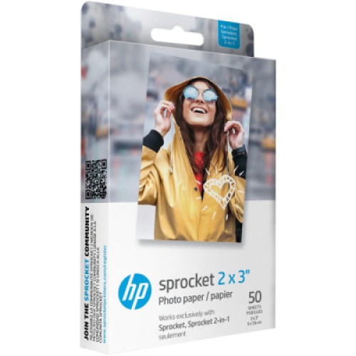 Фотобумага HP Zink 2x3" Sprocket, glossy, self-adhesive, 50sh (HPIZ2X350)