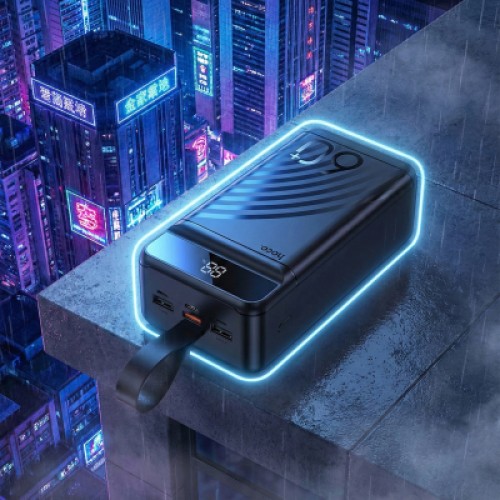 Батарея универсальная HOCO 60000mAh Element PD/20W, QC/22.5W, LED Lamp, Black (J123C / 714736)