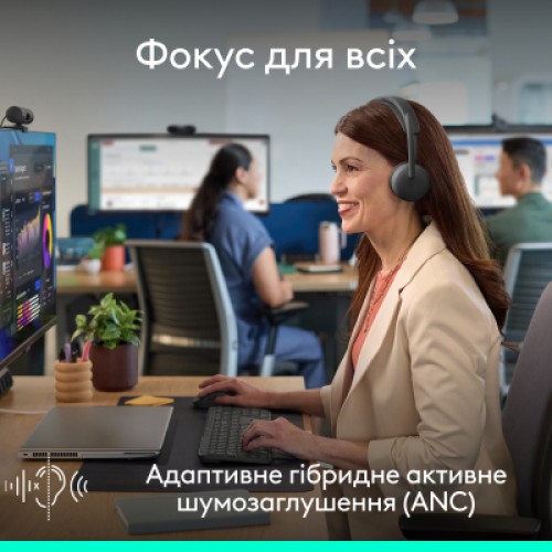 Наушники Logitech Zone Wireless 2 ES for Business Graphite (981-001493)