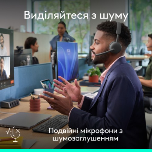 Наушники Logitech Zone Wireless 2 ES for Business Graphite (981-001493)