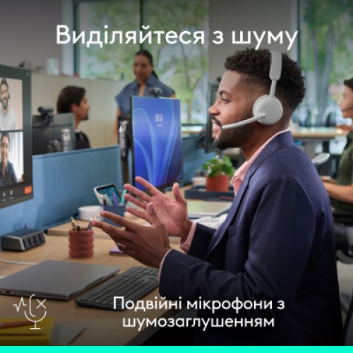 Наушники Logitech Zone Wireless 2 ES for Business Off-White (981-001520)