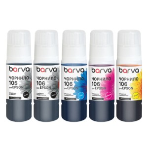 Чорнило Barva Epson 105/106 5x70 мл OneKey, BK/PB/C/M/Y, SET (E105-070-MP)