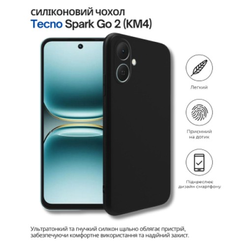 Чехол для мобильного телефона BeCover Silicone Tecno Spark Go 2 (KM4) Black (714681)