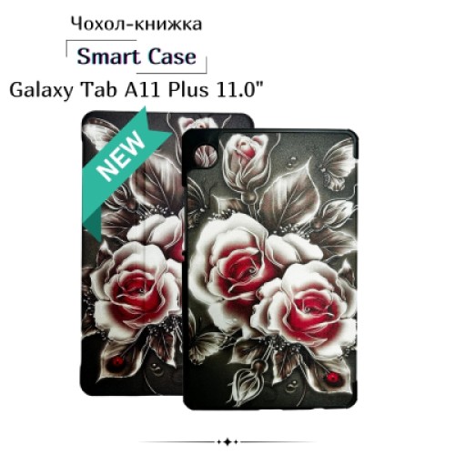Чехол для планшета BeCover Smart Case Samsung Galaxy Tab A11 Plus SM-X236B 11.0" Black Rose (714013)