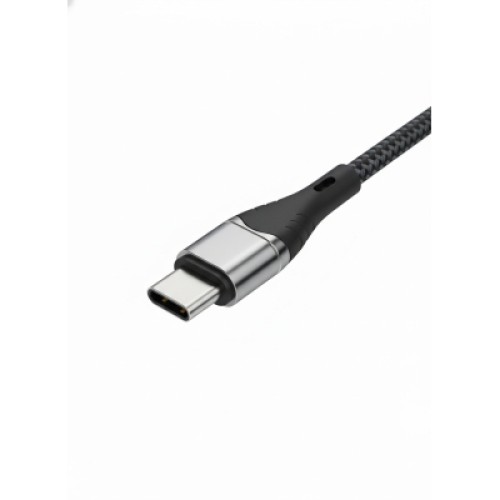 Дата кабель USB-C to USB-C 1.5m 5A 100W Quick Charge magnetic black BeCover (714555)