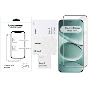 Стекло защитное BeCover Xiaomi Redmi Note 15 5G Black (714790)