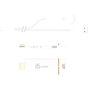 Адаптер ScreenCast 4K WI-FI 15m Miracast/AirPlay/Chromecast black J5create (JVAW76-N)