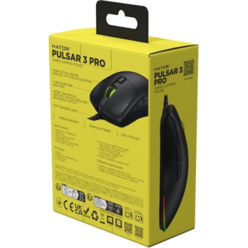 Мышка Hator Pulsar 3 Pro USB Black (HTM620)