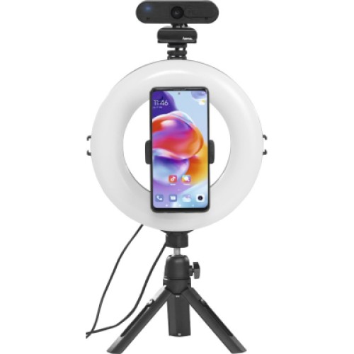 Набор блогера Hama Smartphone Tripod Smart-80 V2, 9.5cм, Bluetooth, LED ring (00004657)