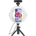 Набор блогера Hama Smartphone Tripod Smart-80 V2, 9.5cм, Bluetooth, LED ring (00004657)