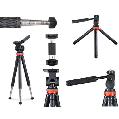 Набор блогера Hama Smartphone Tripod 106 2D, 25.5 -106 cm, black (00004631) Набор блогера Hama Smartphone Tripod 106 2D, 25.5 -106 cm, black (00004631)