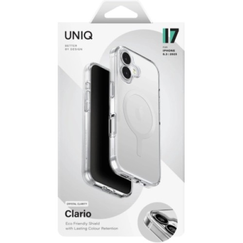 Чехол для мобильного телефона Uniq Clario iPhone 17 Magclick Charging Transparent (8886463694725)