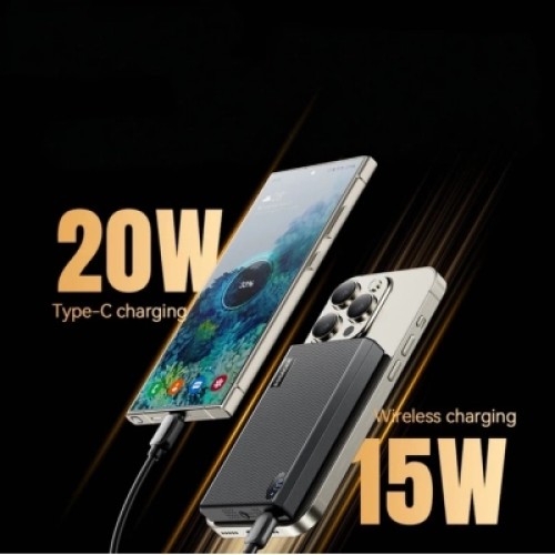 Батарея универсальная Essager 10000mAh Shining magnetic 20W PD QC/3.0 (EDY1W-SY0G-Z)