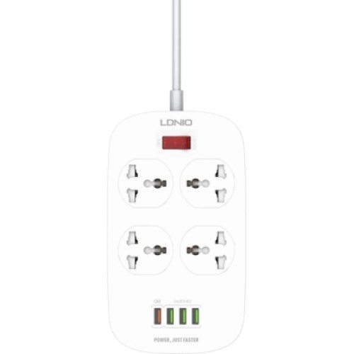 Сетевой фильтр питания LDNIO SC4407Q 4роз. 4USB 2м (SC4407Q)