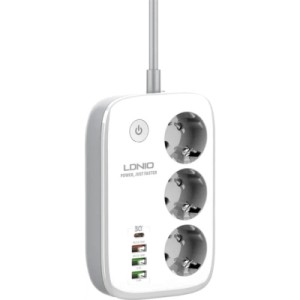 Мережевий фільтр живлення LDNIO SEW3452 WiFi 3роз 3USB/1Type-C (SEW3452)