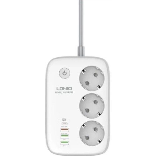 Сетевой фильтр питания LDNIO SEW3452 WiFi 3роз 3USB/1Type-C (SEW3452)