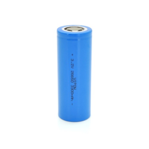 Аккумулятор 26650 3300mAh, LiFePO4, FlatTop, 3.2V, Blue Vipow (IFR26650-3300mAhFT / 31075)