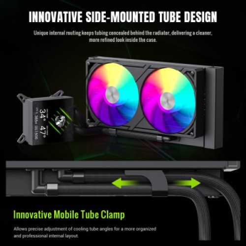 Система жидкостного охлаждения Gamemax GLACIER 240 LCD BK