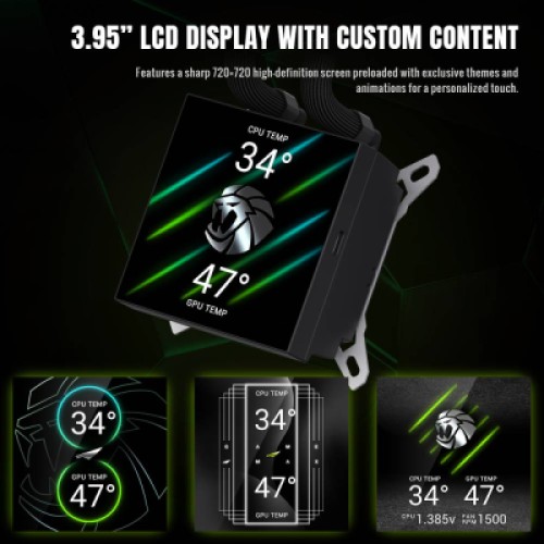 Система жидкостного охлаждения Gamemax GLACIER 240 LCD BK