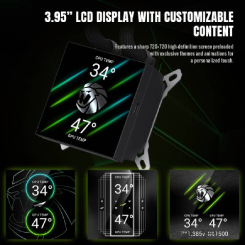 Система жидкостного охлаждения Gamemax GLACIER 360 LCD BK