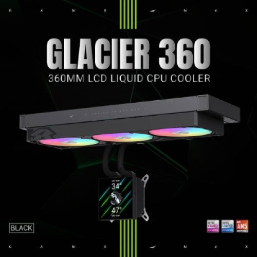 Система жидкостного охлаждения Gamemax GLACIER 360 LCD BK