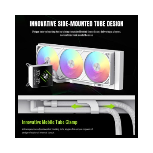 Система жидкостного охлаждения Gamemax GLACIER 360 LCD WH