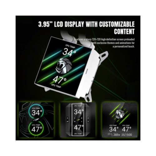 Система жидкостного охлаждения Gamemax GLACIER 360 LCD WH