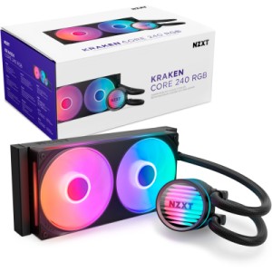 Система рідинного охолодження NZXT Kraken Core 240 Black with RGB fans Single Fra (RL-KR24C-B1)