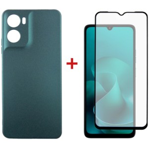 Чехол для мобильного телефона Dengos Motorola G06 Soft+glass Green (DG-KM-180)