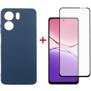 Чехол для мобильного телефона Dengos Oppo A5x Carbon+glass Blue (DG-KM-176)