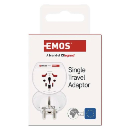 Переходник Travel Adapter EU to USA,GB,JP,CN,AU,DE,HU,SI CZ,SK,PL EMOS (P0055N)
