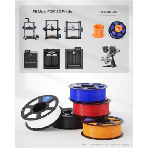 Пластик для 3D-принтера ELEGOO PETG 1кг, 1.75мм, red (50.203.0387)