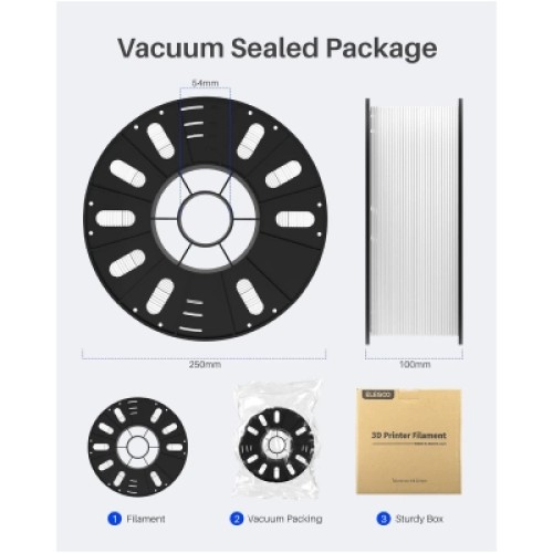 Пластик для 3D-принтера ELEGOO PETG 4x3кг, 1.75мм, black (50.203.0629)