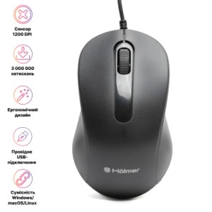 Мышка Hölmer M-01OF USB Black (M-01OF)