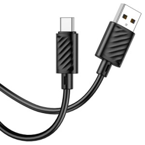 Дата кабель USB 2.0 AM to USB-C 1.0m 3A black HOCO (HC-X88-TC-BK)