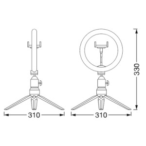 Набір блогера LEDVANCE MOBILE CAMERA LIGHT RING DESKTOP USB (4058075666870)