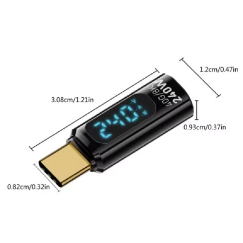 Переходник USB-C M to USB-C F 40Gbps 240W 8K with display XoKo (AC-240TCС)