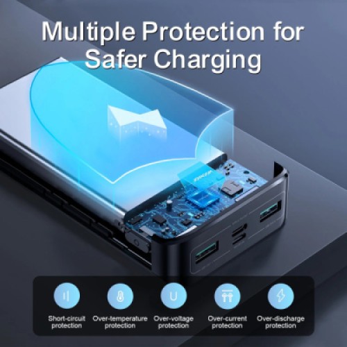 Батарея универсальная JOYROOM 20000mAh 22,5W PD, QC/3.0, 2*USB-A, Micro-USB, USB-C In/Out Black (JR-QP192)