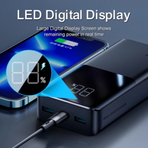 Батарея универсальная JOYROOM 20000mAh 22,5W PD, QC/3.0, 2*USB-A, Micro-USB, USB-C In/Out Black (JR-QP192)