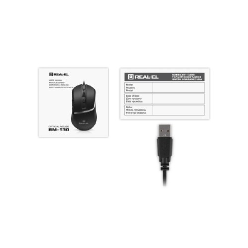 Мышка REAL-EL RM-530 USB Black (EL123200053)