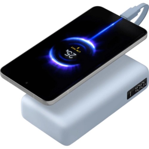 Батарея универсальная Xiaomi 20000mAh 67W Integrated Cable Ice Blue (BHR08O8GL)