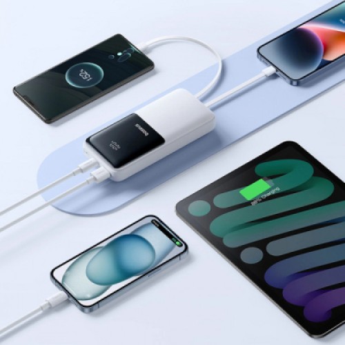 Батарея универсальная Baseus Lipow 20000mAh 22,5W PD, QC/3.0, White (P10079102213-00)