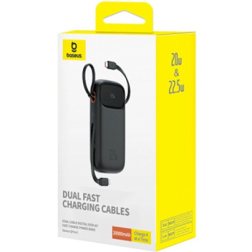Батарея универсальная Baseus Qpow2 20000mAh 22.5W PD, QC/3.0, Black (P10055002113-00)