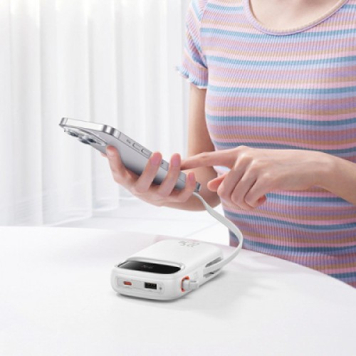 Батарея универсальная Baseus Qpow2 20000mAh 22.5W PD, QC/3.0, White (P10055002223-00)