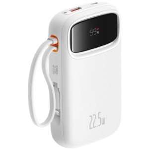 Батарея универсальная Baseus Qpow2 20000mAh 22.5W PD, QC/3.0, White (P10055002223-00)