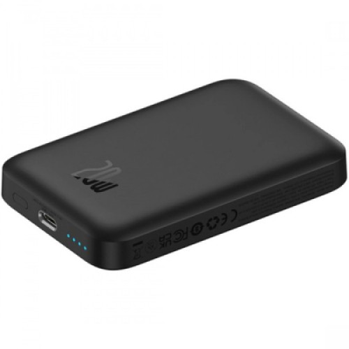 Батарея универсальная Baseus Magnetic Wireless Mini Air 6000mAh 20W PD, QC, Qi-15W, Black (P10059002113-00)